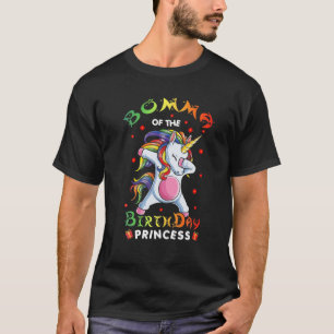 Camiseta Bomma Da Princesa Aniversário Dabbing Unicorn Gir