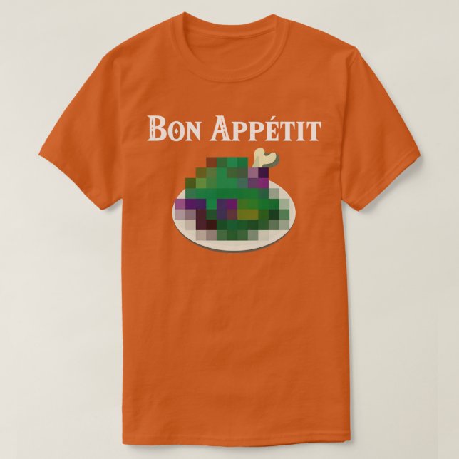 Camiseta Bon Appetit Dubious Comida Da Natureza (Frente do Design)