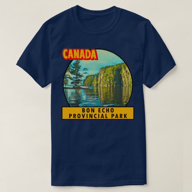 Camiseta Bon Echo - Viagens vintage do Parque Provincial (Frente do Design)