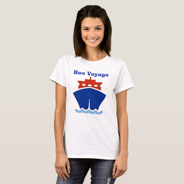 Camiseta Bon Voyage, adicionar texto (Frente Completa)