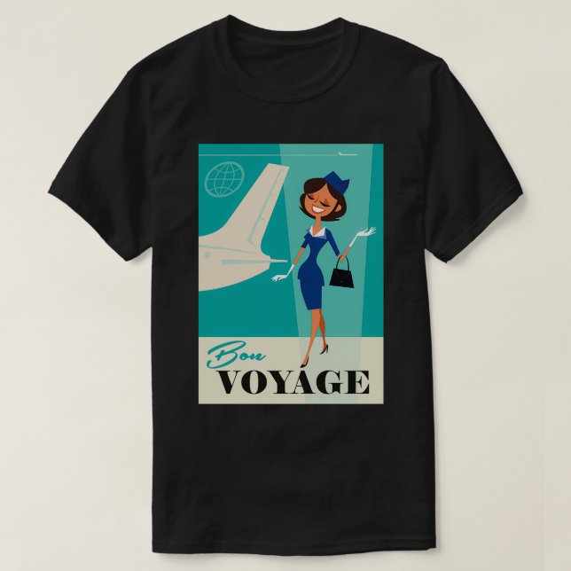 Camiseta Bon Voyage poster (Frente do Design)