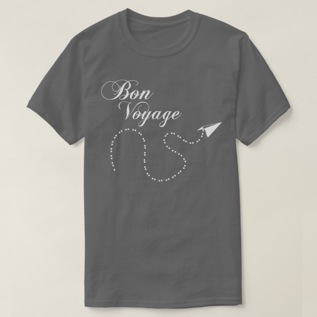 Camiseta Bon Voyage Traveler dá presentes ao redor da Viage (Frente do Design)