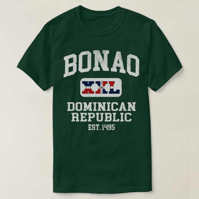 Camiseta Bonao República Dominicana XXL design atlético 1 (Frente do Design)