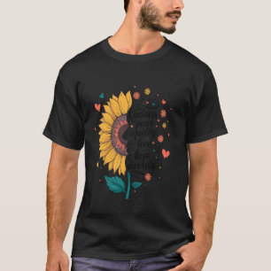 Camiseta Bondade de girassol Igualdade de paz amor mergulha