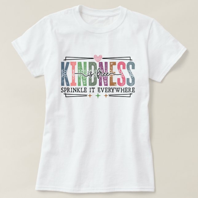 Camiseta Bondade é Grátis Espalhe em Todo Lugar Q Positivo (Frente do Design)