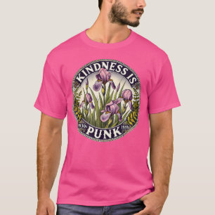 Camiseta Bondade É Trabalho de arte De Flor Roxo Iris