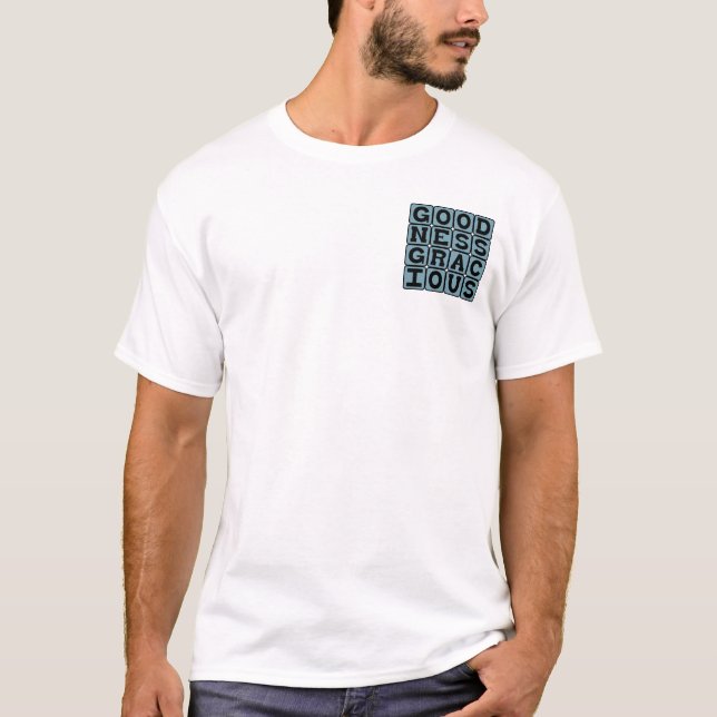 Camiseta Bondade Graciosa, Surpresa Alliterativa (Frente)
