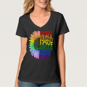 Camiseta Bondade Igualdade Amor Lgbt Orgulho Arco-Íris Band