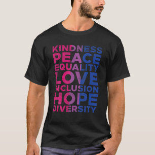Camiseta Bondade Igualdade Amor LGBTQ Bandeira Bissexual Ga