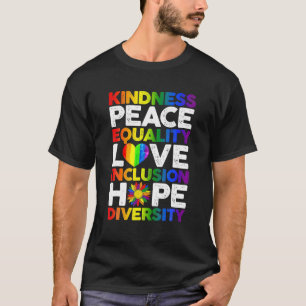 Camiseta Bondade Igualdade de Paz Amar Presentes Lésbicas G