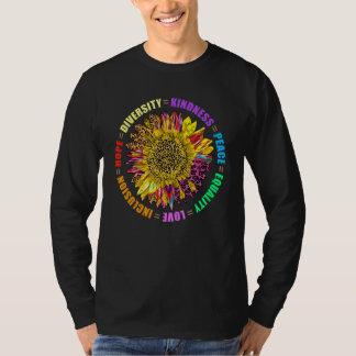 Camiseta Bondade Igualdade de Paz Inclusão dos Direitos Hum