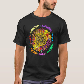 Camiseta Bondade Igualdade de Paz Inclusão dos Direitos Hum