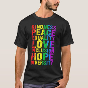 Camiseta Bondade Igualdade entre Homens e Mulheres Inclusão