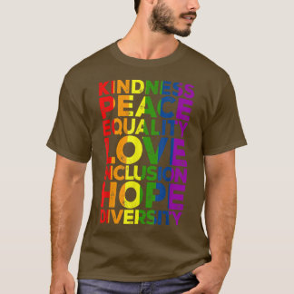 Camiseta Bondade Igualdade Paz Diversidade de Direitos Huma