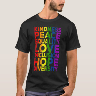 Camiseta Bondade Igualdade Paz Diversidade de Direitos Huma