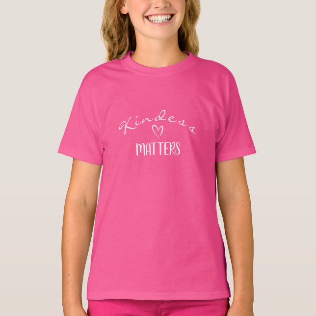 Camiseta Bondade Importa, Seja gentil, T-Shirt Rosa (Frente)