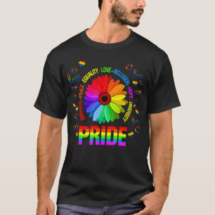 Camiseta Bondade Paz Igualdade Amor Daisy Rainbow Love Lg