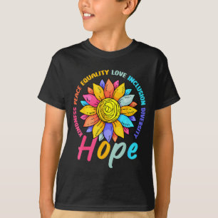 Camiseta Bondade paz igualdade amor esperança diversidade h