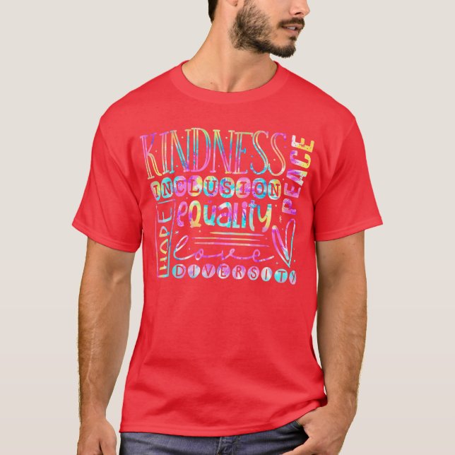 Camiseta Bondade Paz Igualdade Amor Esperança Diversidade H (Frente)
