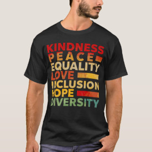 Camiseta Bondade Paz Igualdade Amor Esperança Diversidade H