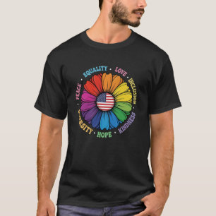 Camiseta Bondade Paz Igualdade Amor Inclusão Esperança Dive