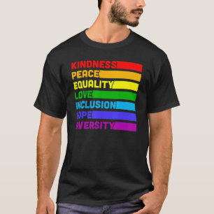 Camiseta Bondade Paz Igualdade Amor Inclusão Esperança Dive