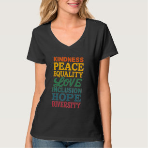 Camiseta Bondade Paz Igualdade Amor Inclusão Esperança Dive