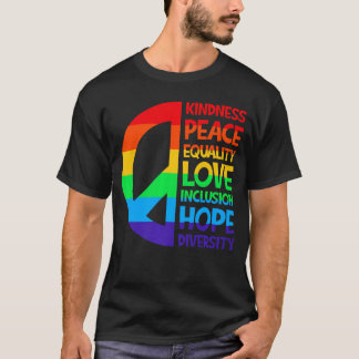Camiseta Bondade Paz Igualdade Amor Inclusão Esperança Dive