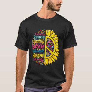 Camiseta Bondade Paz Igualdade Amor Inclusão Esperança Paz