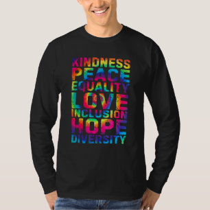 Camiseta Bondade Paz Igualdade Inclusão Diversidade Humano