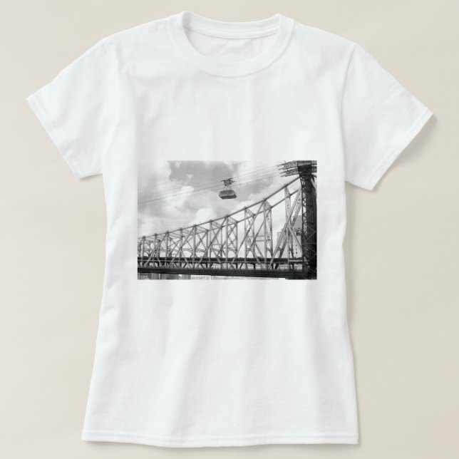 Camiseta Bonde da ilha de Roosevelt, NYC, foto análoga (do (Frente do Design)