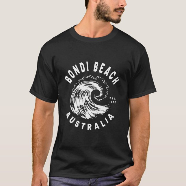 Camiseta Bondi Beach Australia Ocean Wave Novelty (Frente)