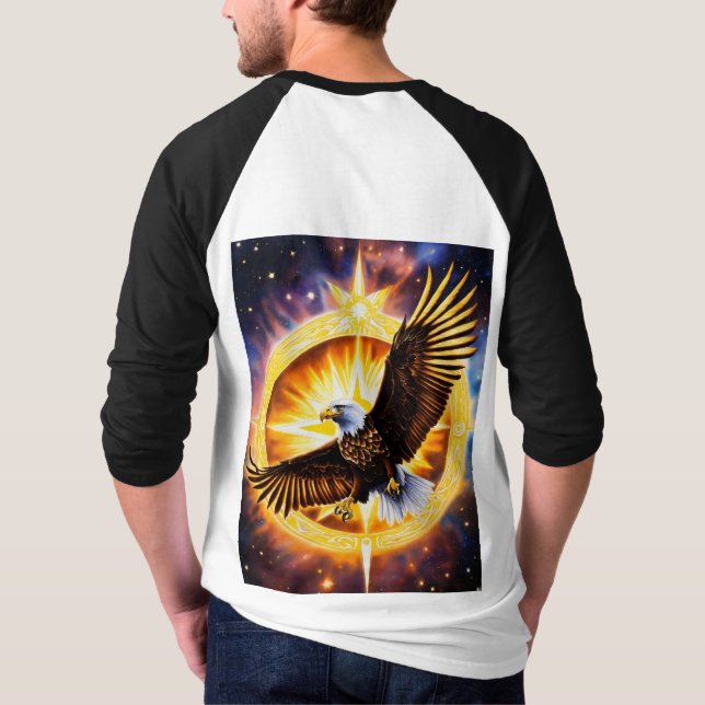 Camiseta "Boné bordado da águia majestosa: Soar em estilo!" (Verso)