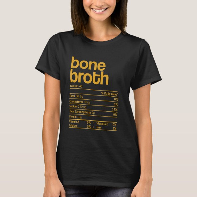 Camiseta Bone Broth Nutrition Fata Engraçado Ação de Graças (Frente)