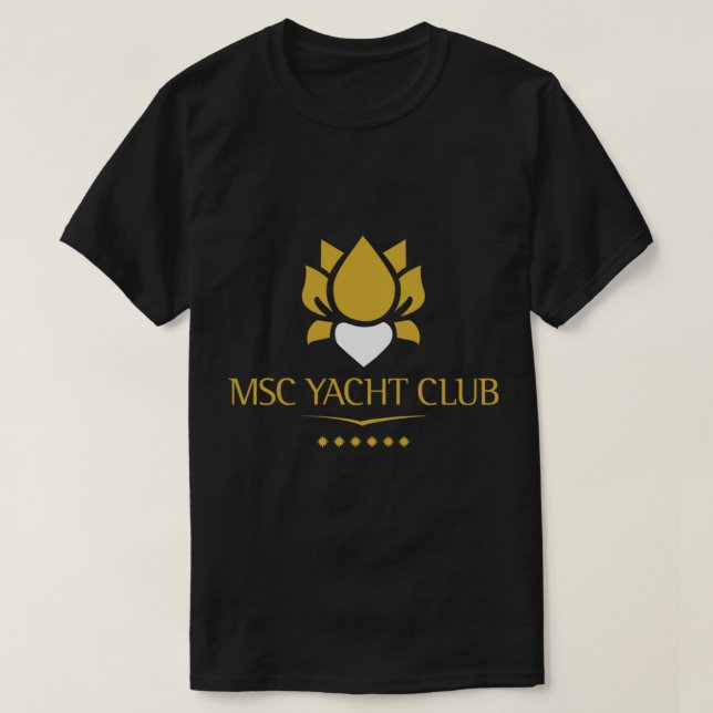 Camiseta BONÉ de Design do logotipo do MSC Yacht Club (Frente do Design)