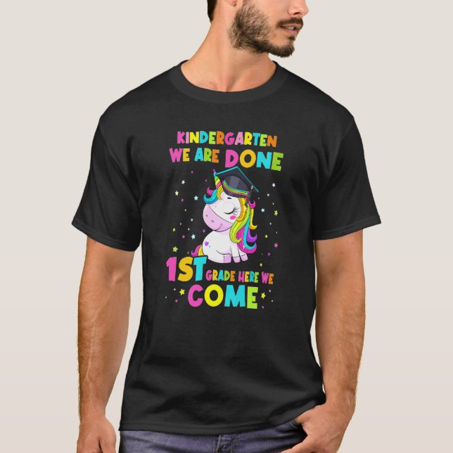 Camiseta Boné de formatura do jardim de infância Unicorn Ma (Frente)