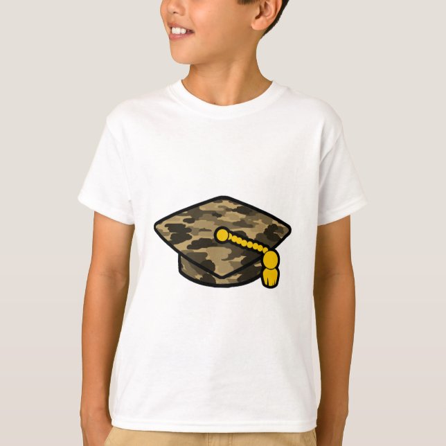 Camiseta Boné de formatura Khaki Camo (Frente)