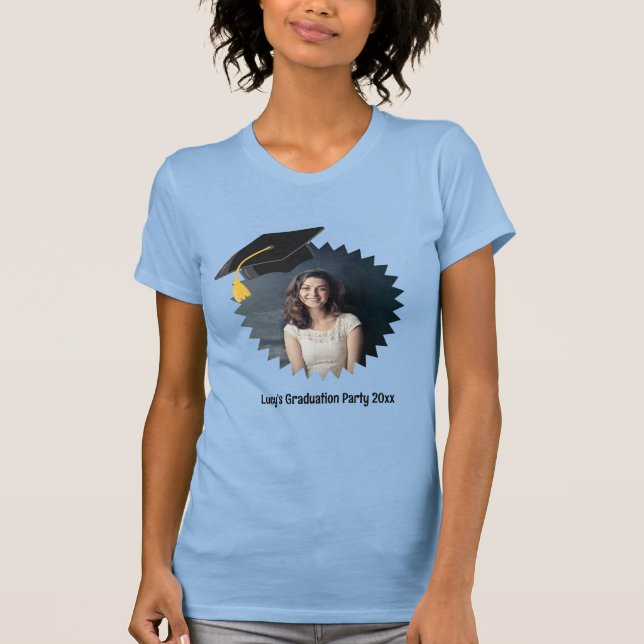 Camiseta Boné de formatura Personalizado de Foto e Texto (Frente)