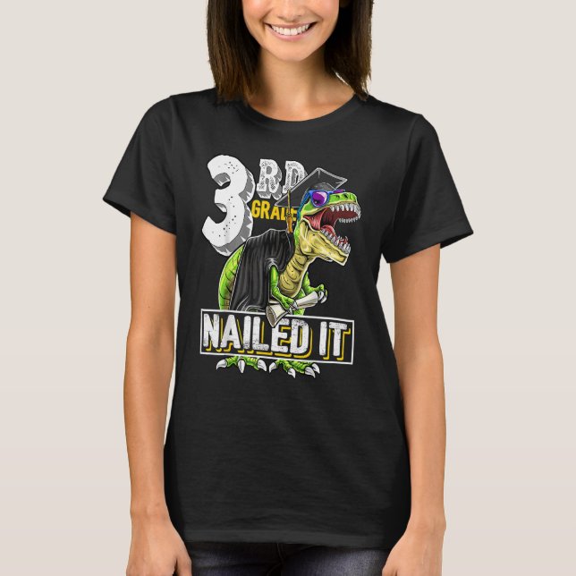 Camiseta boné de formatura Rex Dinossauro de Ti - 3º Grau I (Frente)