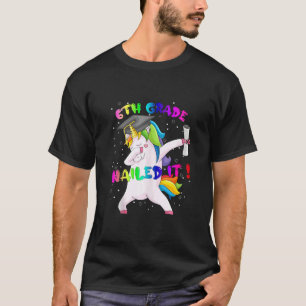 Camiseta Boné de formatura Sexto Grau de 6 Unicorn Dab Ning