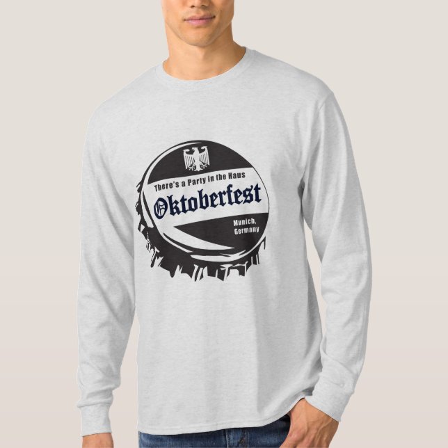 Camiseta Boné de garrafa de cerveja Oktoberfest (Frente)