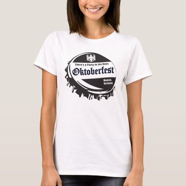 Camiseta Boné de garrafa de Oktoberfest (Frente)