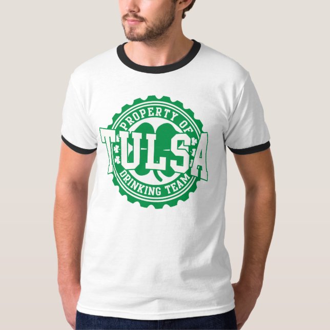 Camiseta Boné de garrafa irlandês da equipe do bebendo de (Frente)