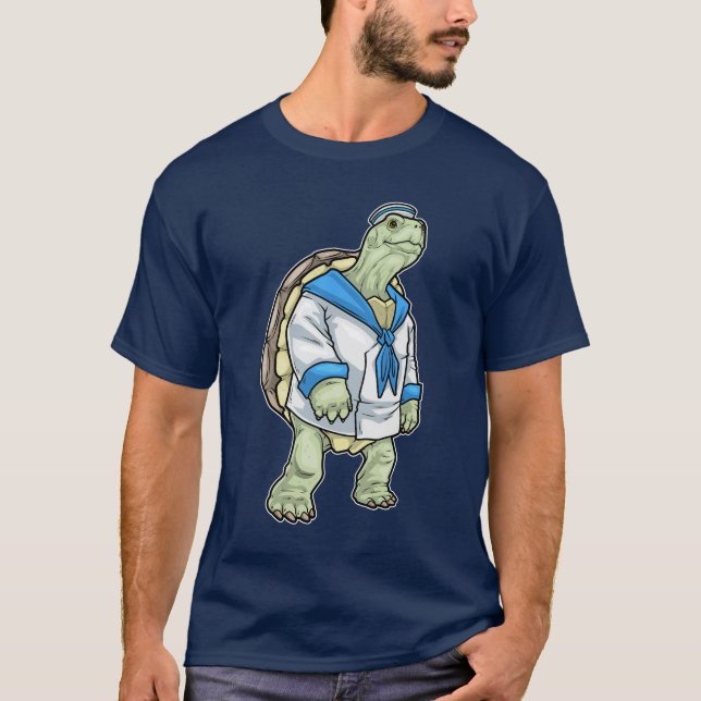 Camiseta Boné de Marinheiro de Tartaruga (Frente)