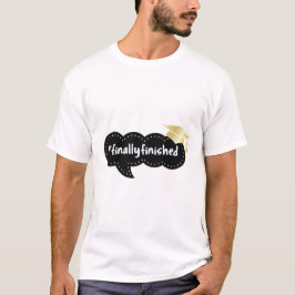 Camiseta Boné Dourado da Bolha de Graduação Finalmente Conc