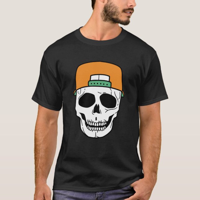 Camiseta Boné Engraçado de Visto do crânio (Frente)