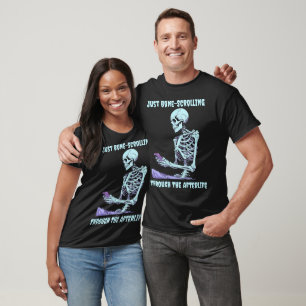 Camiseta Bone Scroling - Smartphone T-Shirt do Halloween