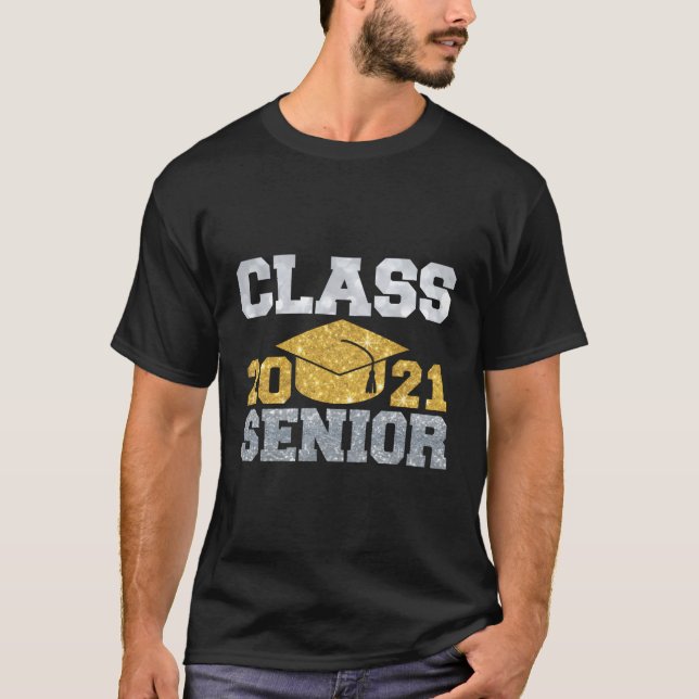 Camiseta Boné Segundo grau Classe 2021 Mais velho Formando  (Frente)