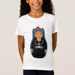 Camiseta Boneca Assyrian das meninas de Matryoshka da