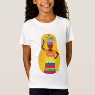 Camiseta Boneca das meninas de Palenquera Matryoshka